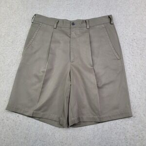 Nike Golf Fit Dry Shorts Mens 32x9‎ Brown Pleated Casual Performance